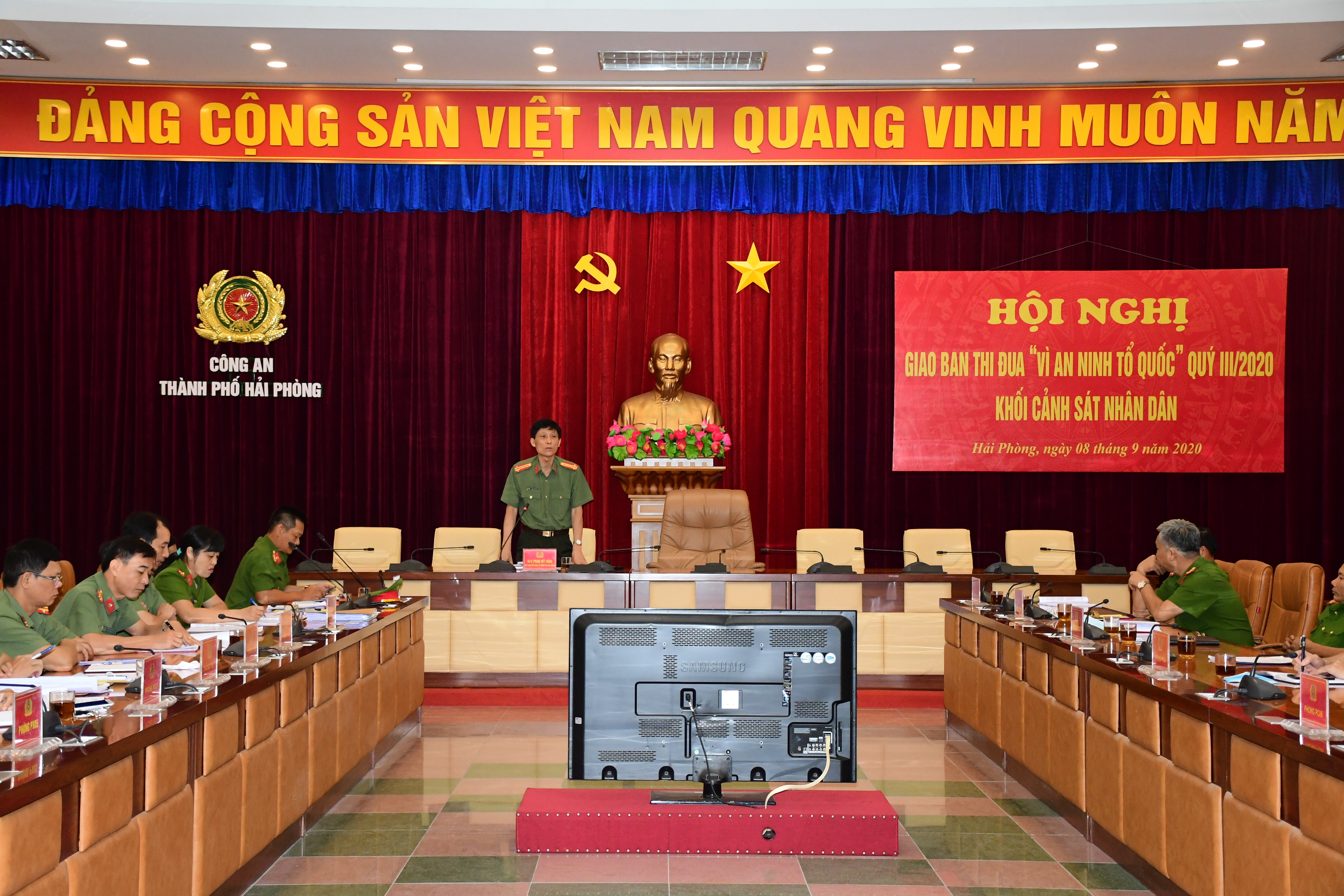 Khối Cảnh sát nhân dân giao ban thi đua “Vì an ninh Tổ quốc” quý 3 năm 2020